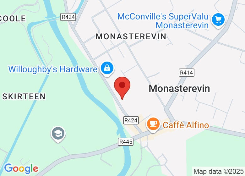 Map showing location of Monasterevin Community Hall