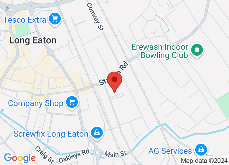 Map showing location of Erewash Valley Gymnastics Club