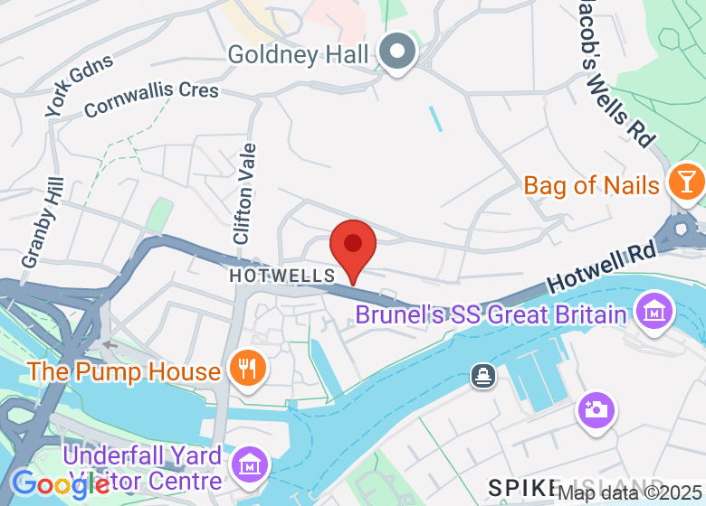 Map showing location of Spin City Bristol