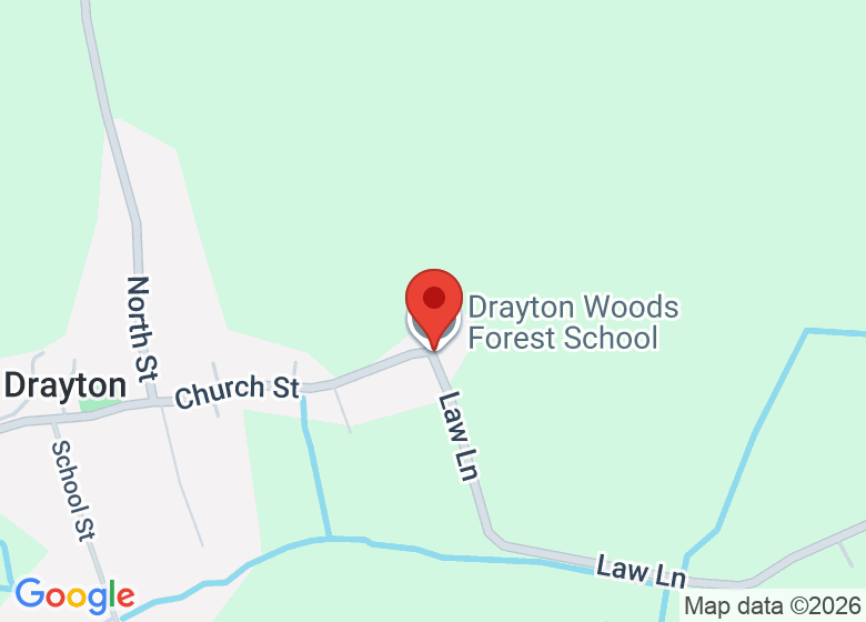 Map showing location of Drayton Woods Forest School