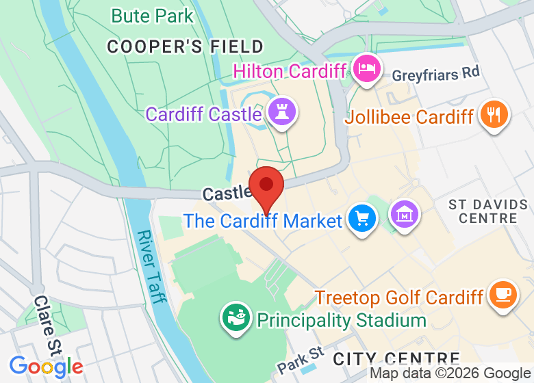 Map showing location of Fuel Rock Club