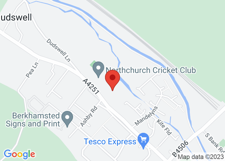 Map showing location of Northchurch Recreation Ground