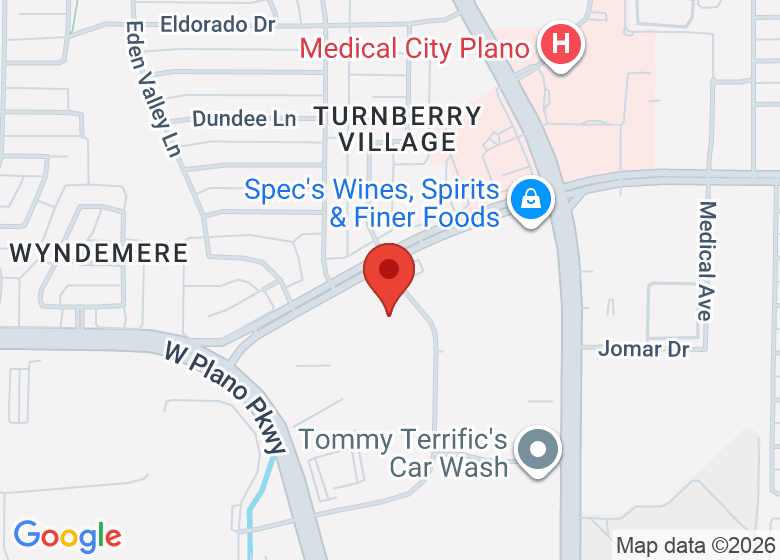 Map showing location of Mighty Oaks Counseling and Wellness