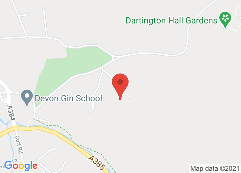 Map showing location of Foxhole Community Garden