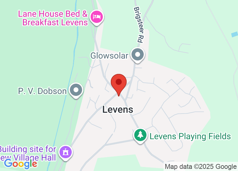 Map showing location of Levens Methodist Church