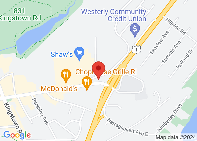 Map showing location of Southern Rhode Island Chamber of Commerce