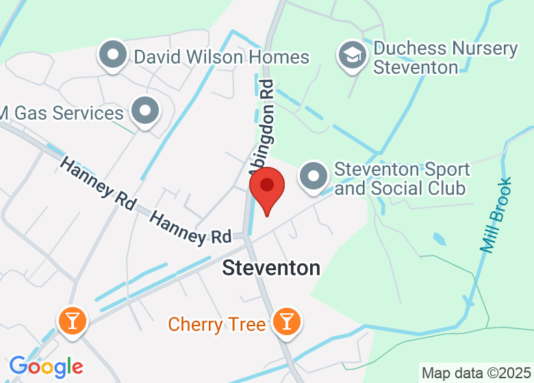 Map showing location of Steventon Village Hall