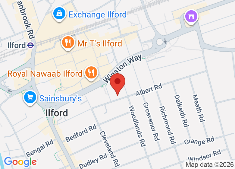 Map showing location of Serenity Ilford