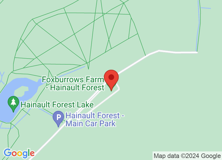Map showing location of Foxburrows Farm - Hainault Forest
