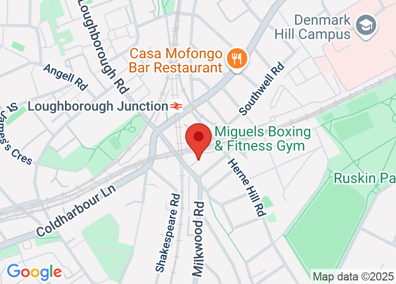 Map showing location of Felicity Jones Metal Workshop