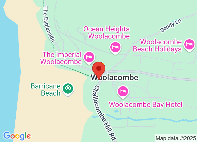 Map showing location of woolacombe esplanade