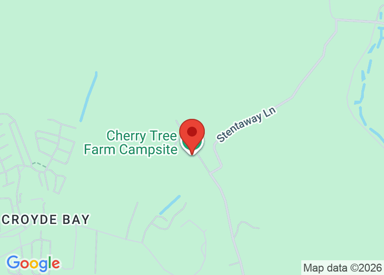 Map showing location of Cherry Tree Farm Campsite