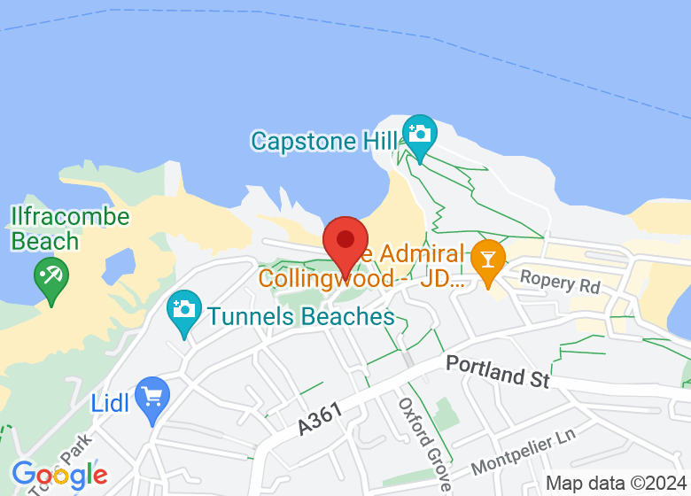 Map showing location of The Landmark Theatre