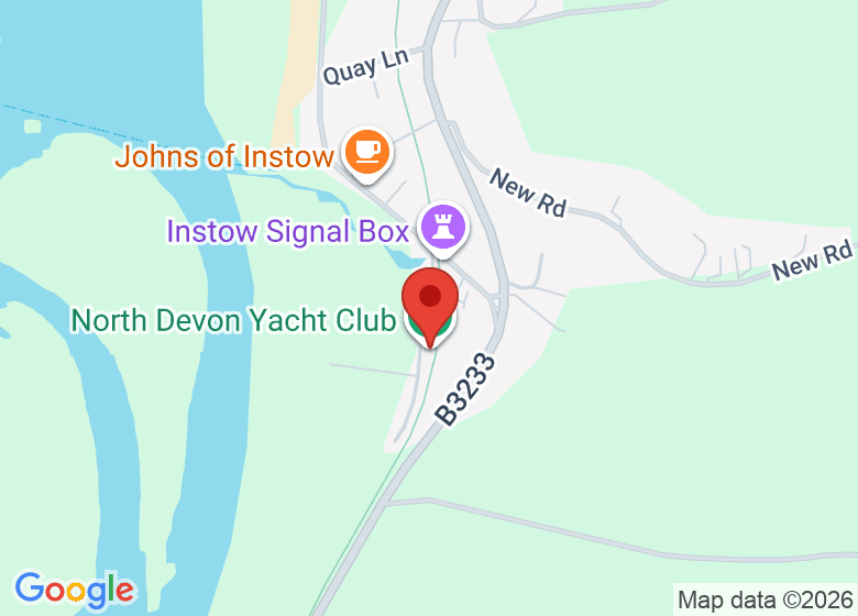 Map showing location of North Devon Yacht Club