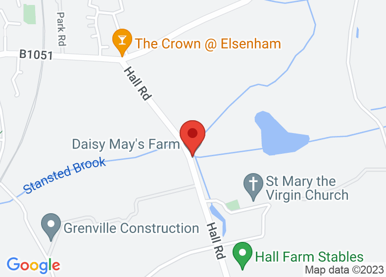 Map showing location of Daisy May's Farm