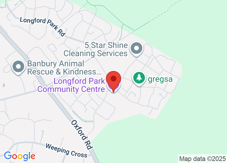Map showing location of Longford Park Community Centre