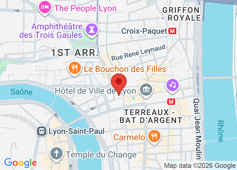 Map showing location of COCOON SPACE LYON