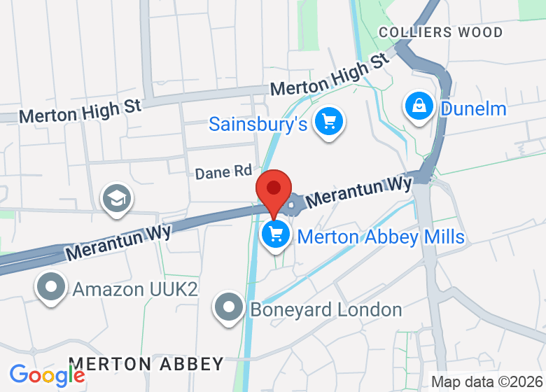 Map showing location of Chandra Yoga Wimbledon