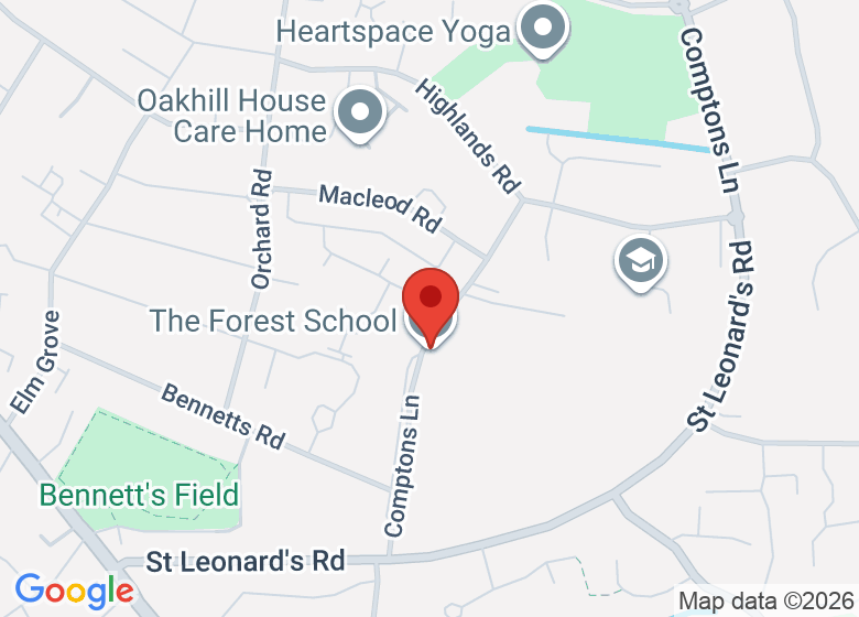 Map showing location of The Forest School