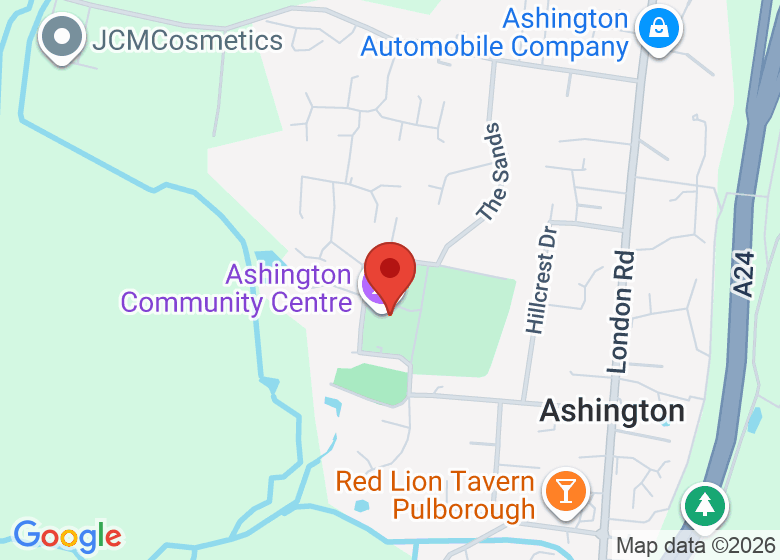 Map showing location of Ashington Community Centre