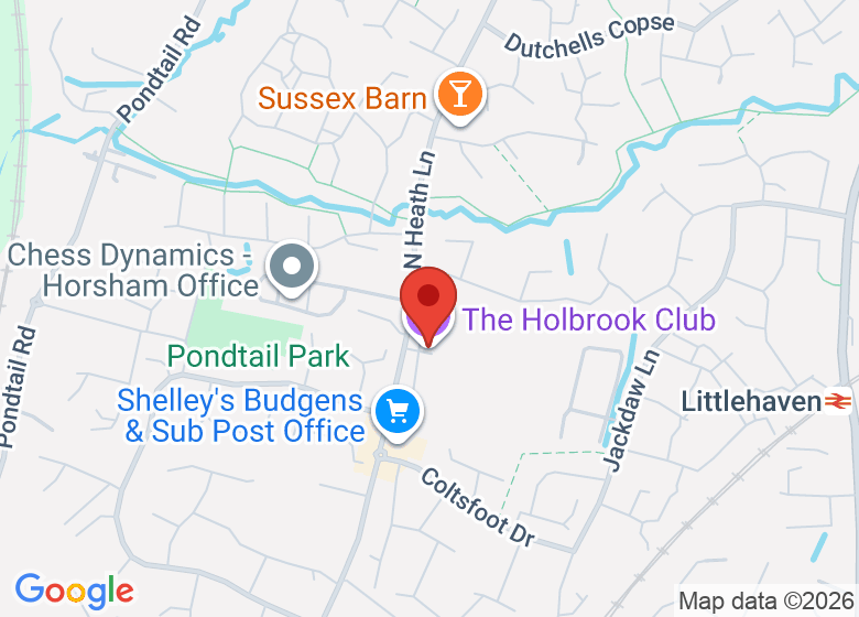 Map showing location of The Holbrook Club