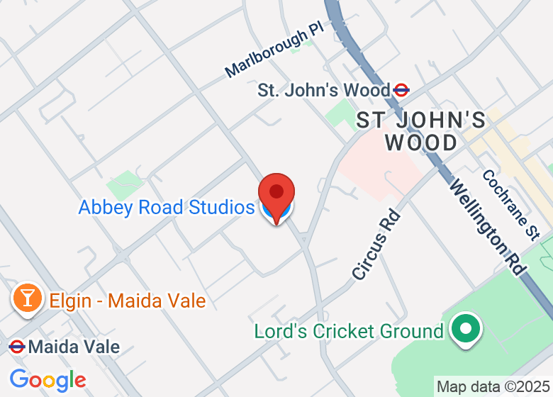 Map showing location of Abbey Road Studios