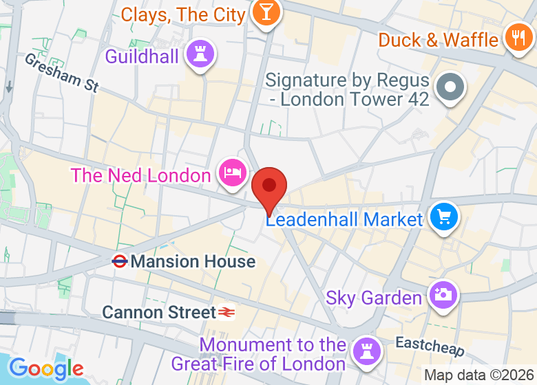 Map showing location of 1 Lombard Street Bar & Restaurant