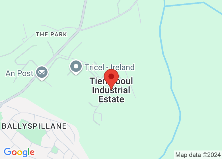 Map showing location of Tiernaboul Industrial estate
