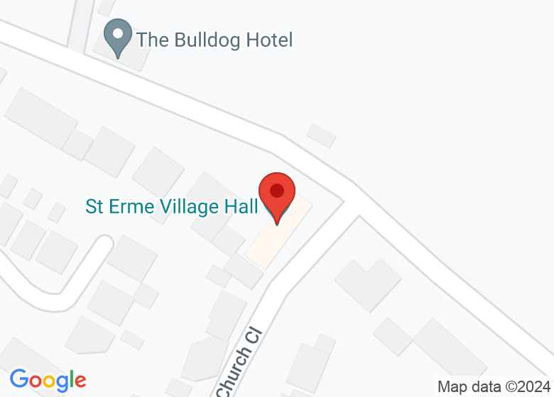 Map showing location of St Erme Village Hall