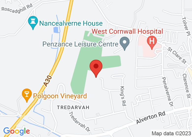 Map showing location of Bolitho Nursery