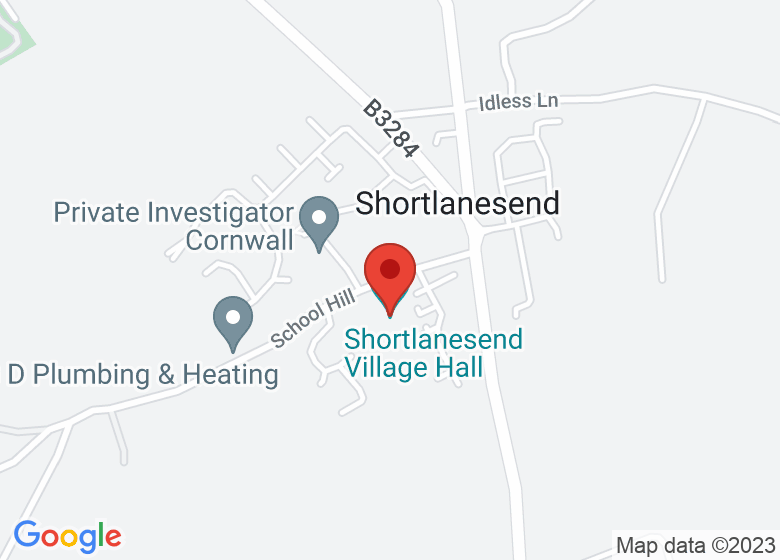 Map showing location of Shortlanesend Village Hall