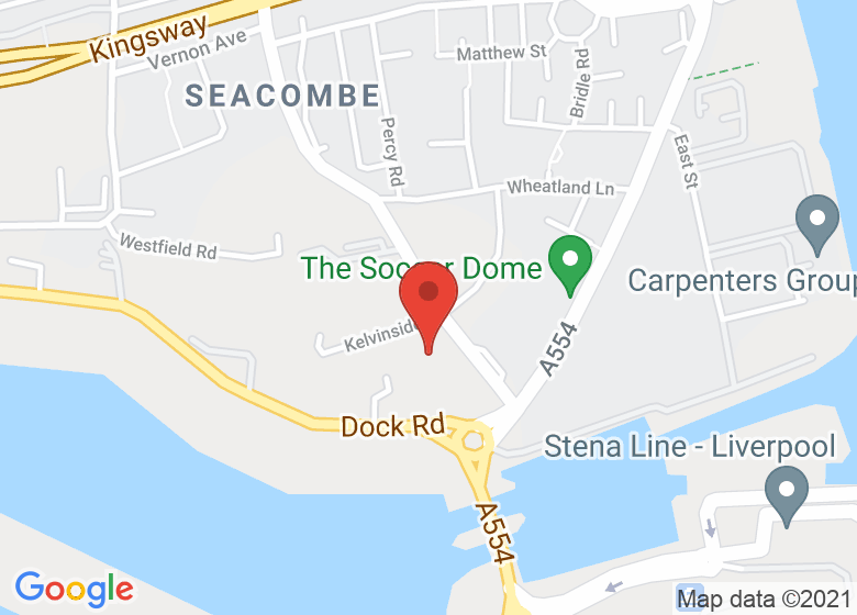 Map showing location of Crystal Sound and Light