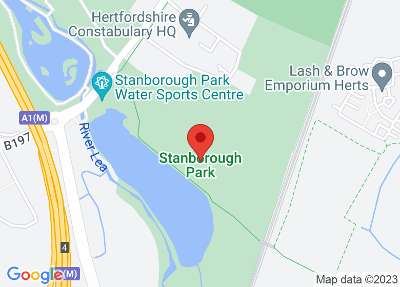 Map showing location of Stanborough Park Activity Centre