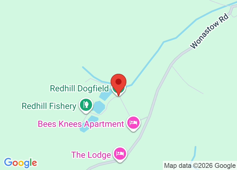 Map showing location of Redhill Dogfield