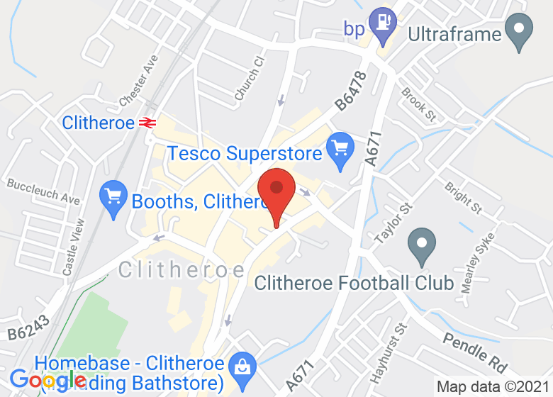 Map showing location of Ribble Valley Dance, Memorial Hall