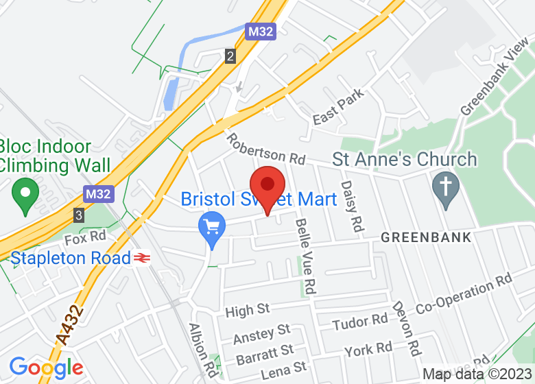Map showing location of Coexist Community Kitchen CIC