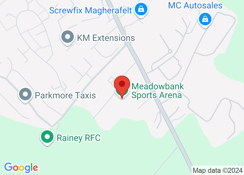 Map showing location of Meadowbank Sports Arena