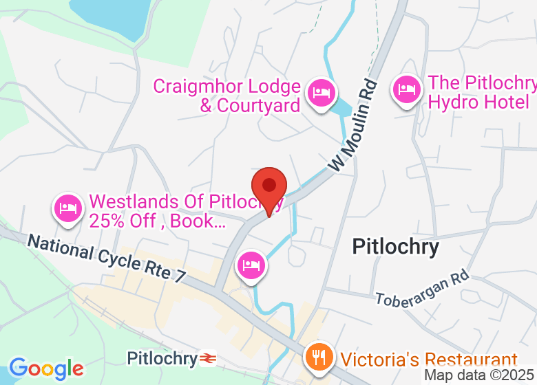 Map showing location of Pitlochry Town Hall