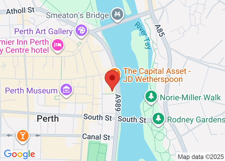 Map showing location of St. Matthew's Church of Scotland