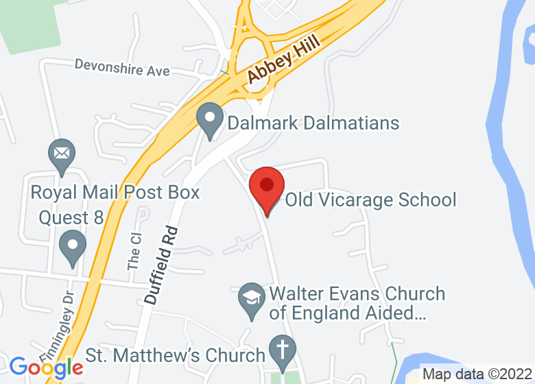 Map showing location of Old Vicarage School