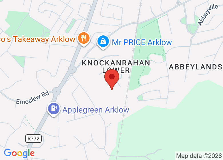 Map showing location of Arklow Dance Studios