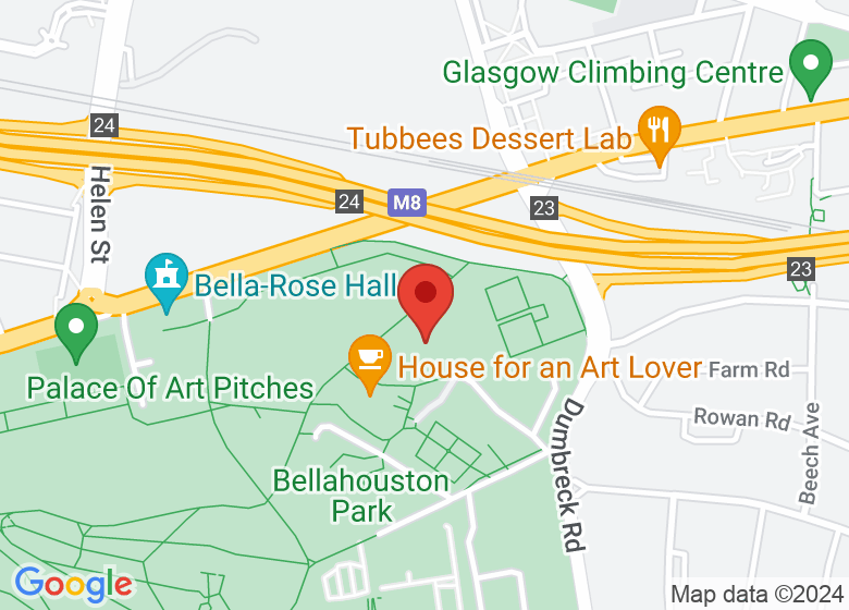 Map showing location of Bellahouston Park Playground (East)