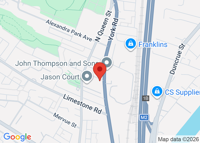 Map showing location of Luna Studio's Belfast