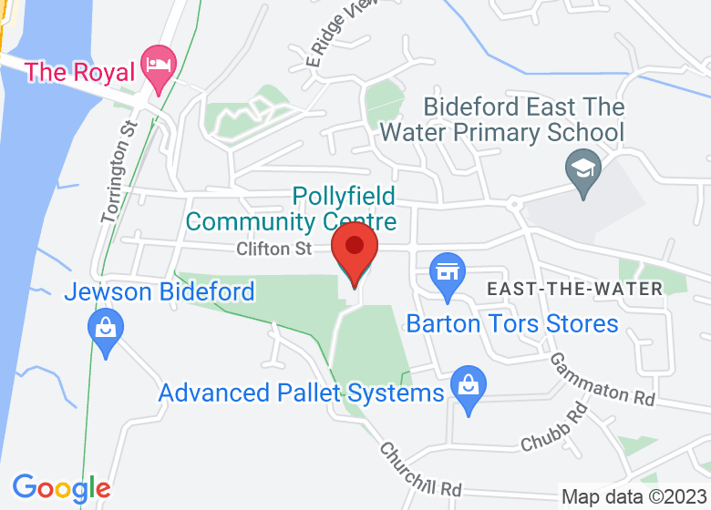 Map showing location of Pollyfield Community Centre