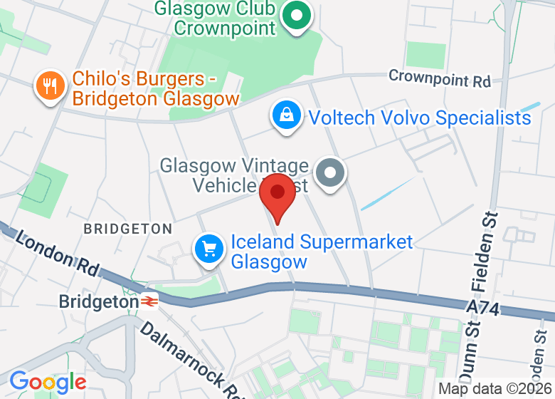 Map showing location of Nest. Glasgow's Family Wellbeing Centre