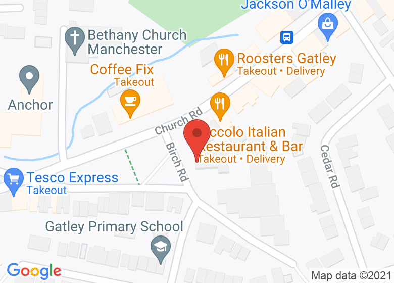 Map showing location of St James Church Hall