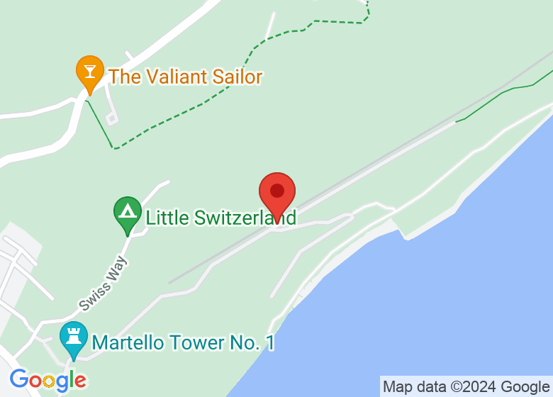Map showing location of Folkestone Warren Nature Reserve