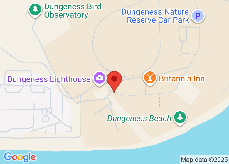 Map showing location of Dungeness Lighthouse