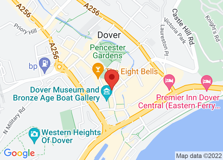 Map showing location of Dover Market Square