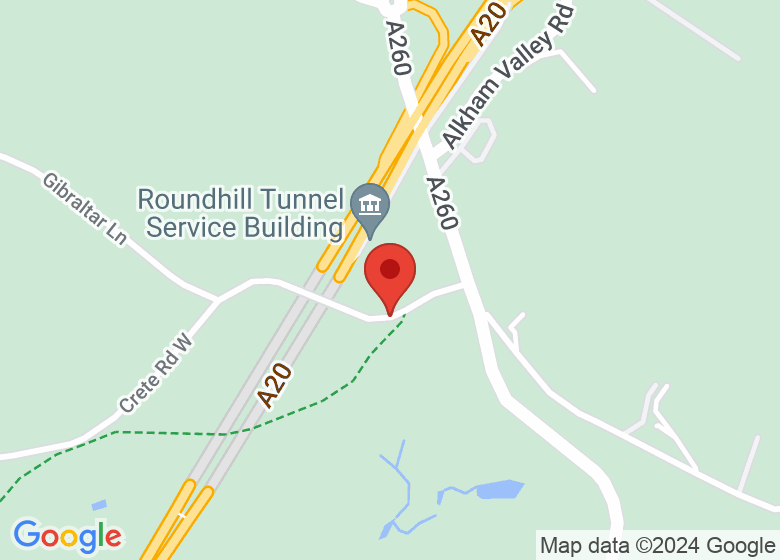 Map showing location of Folkestone Downs- Crete Rd W Entrance